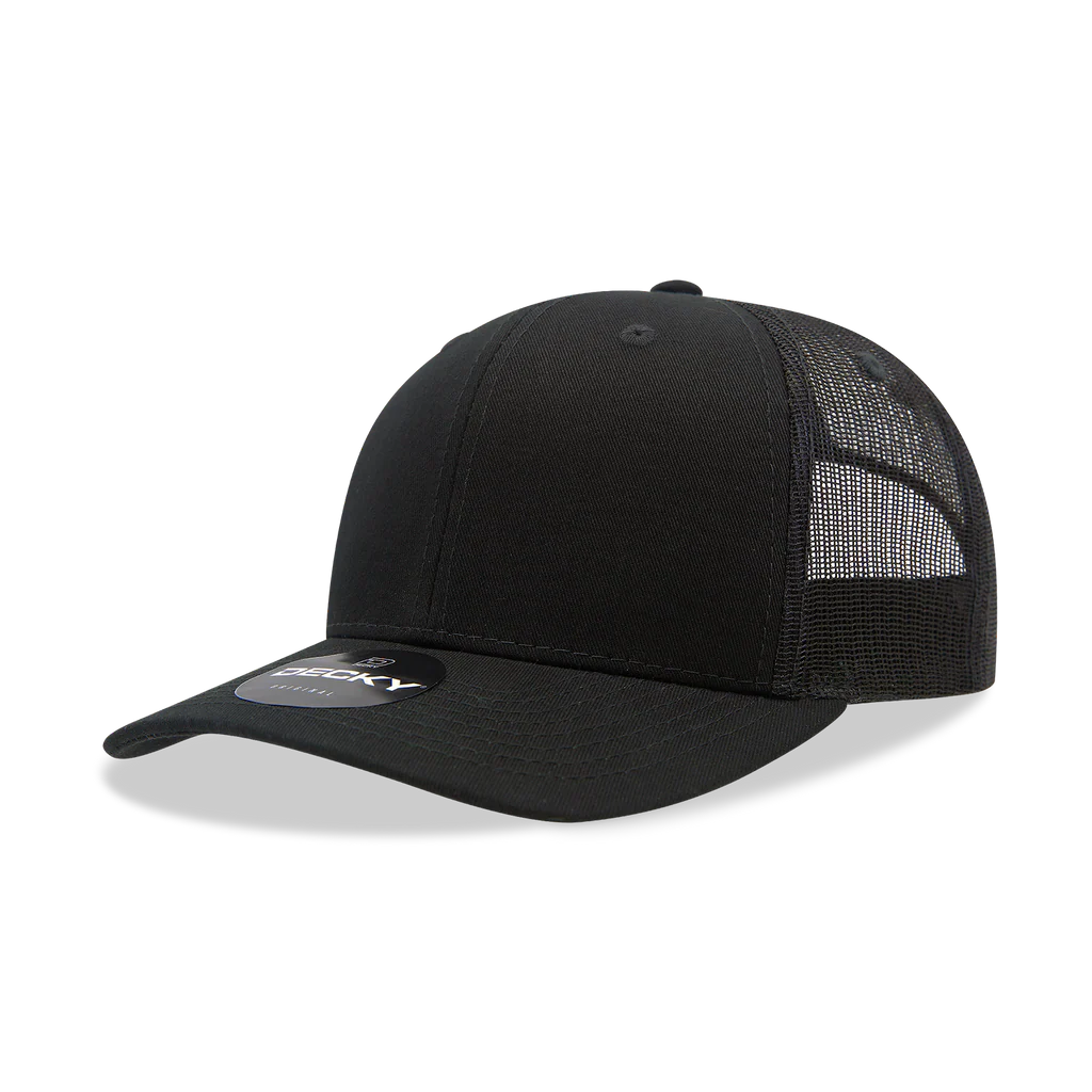 Decky 6021 - Classic Trucker Hat, 6 Panel Mid Profile Trucker Cap (175 Reviews)