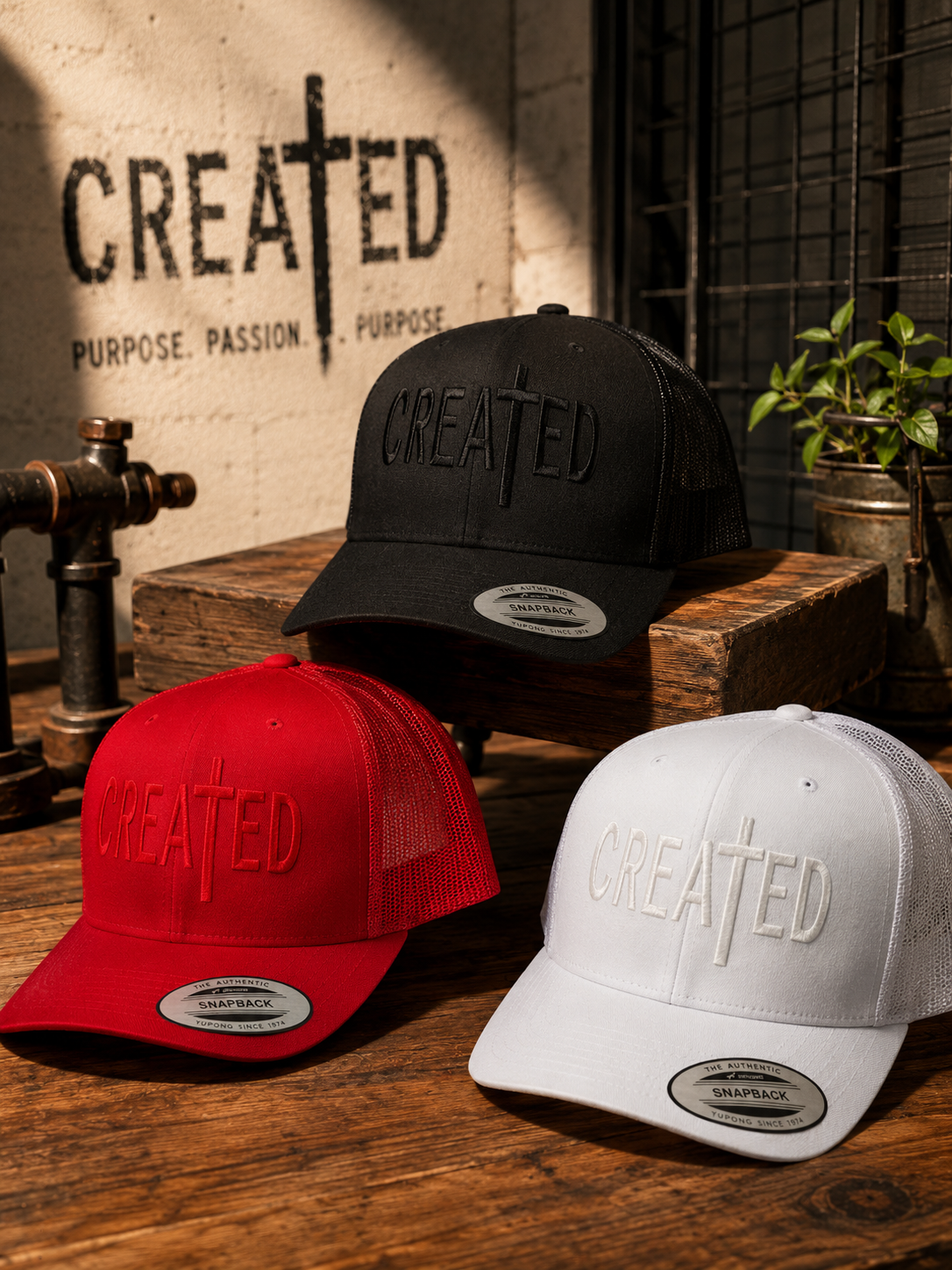 "Created With A Purpose" Embroidered Hat