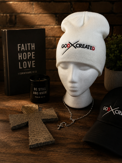 GOd CREATEd Embroidered Logo Beanie
