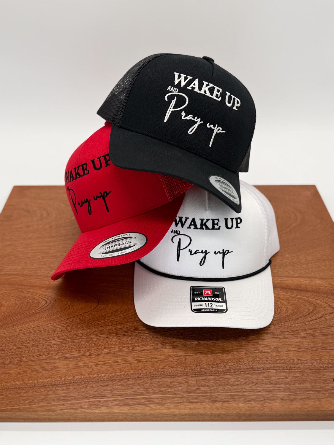 Wake Up Pray Up Embroidered Hat - GOdCREATEd