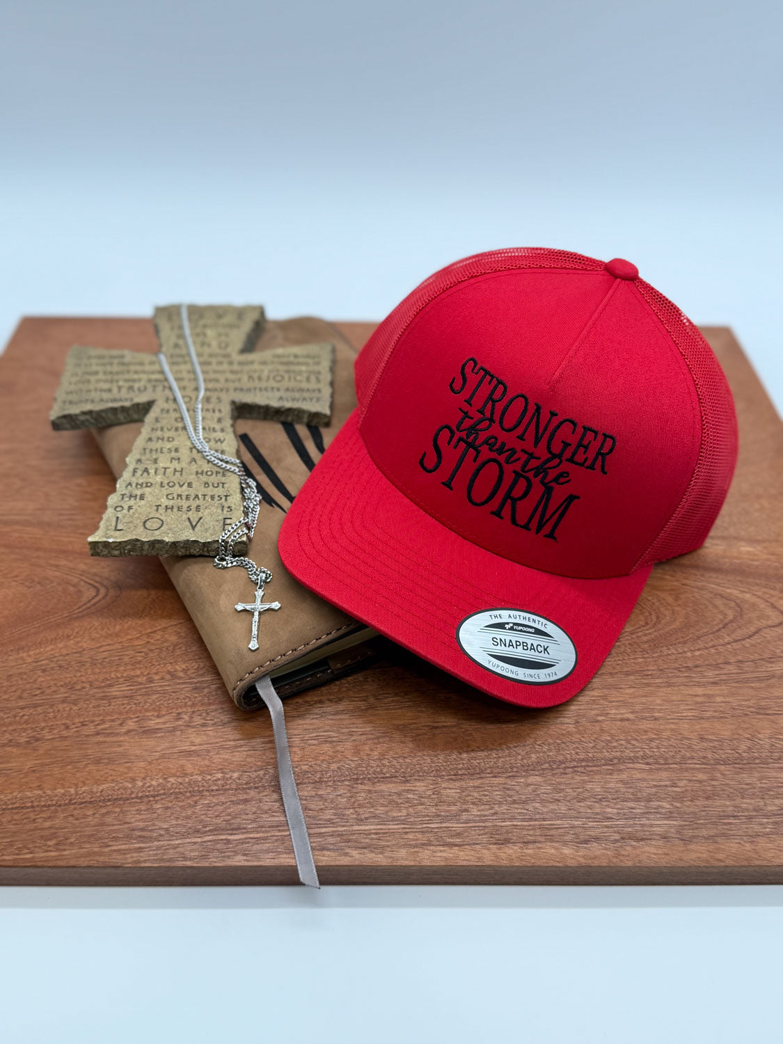 "Stronger Than The Storm" Embroidered Hat - GOdCREATEd