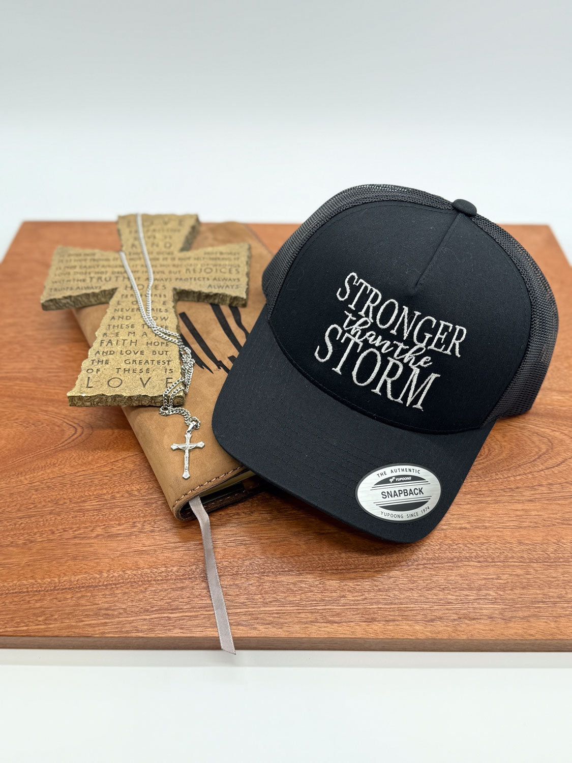 "Stronger Than The Storm" Embroidered Hat - GOdCREATEd