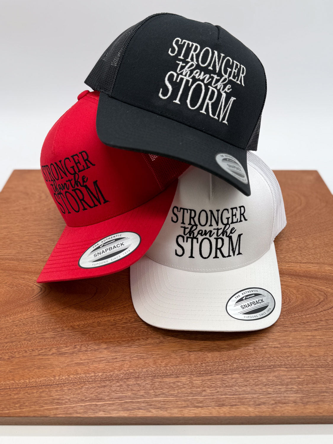 "Stronger Than The Storm" Embroidered Hat - GOdCREATEd