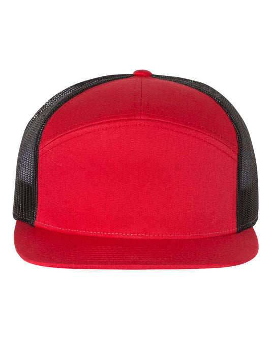 Richardson 168 7-Panel Trucker Hat, Flat Bill Snapback